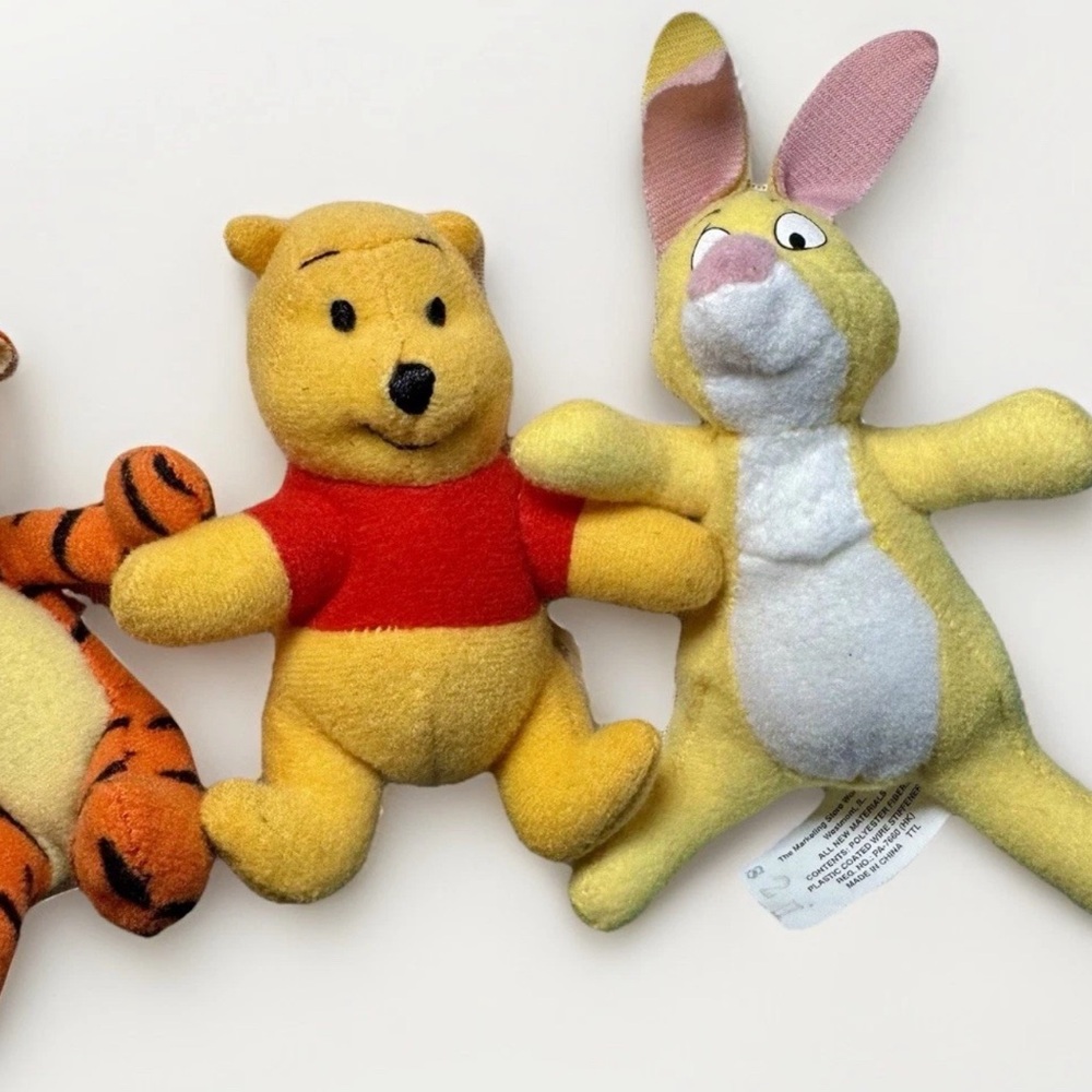 Vintage 2002 Disney Mcdonalds Winnie The Pooh Poseable Plush 4 Stuffed Animals - Picture 3 of 5